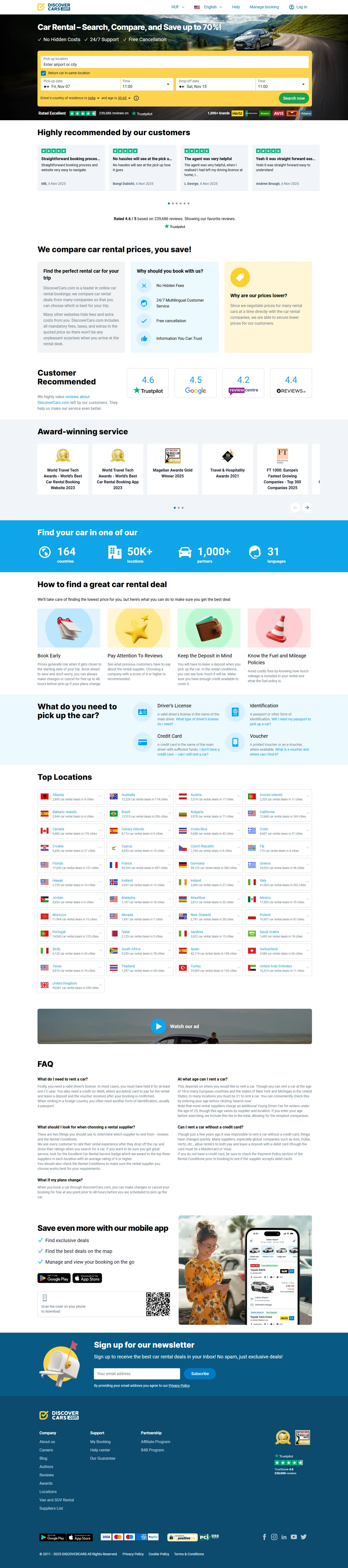 Car Rental Services Screenshot 1