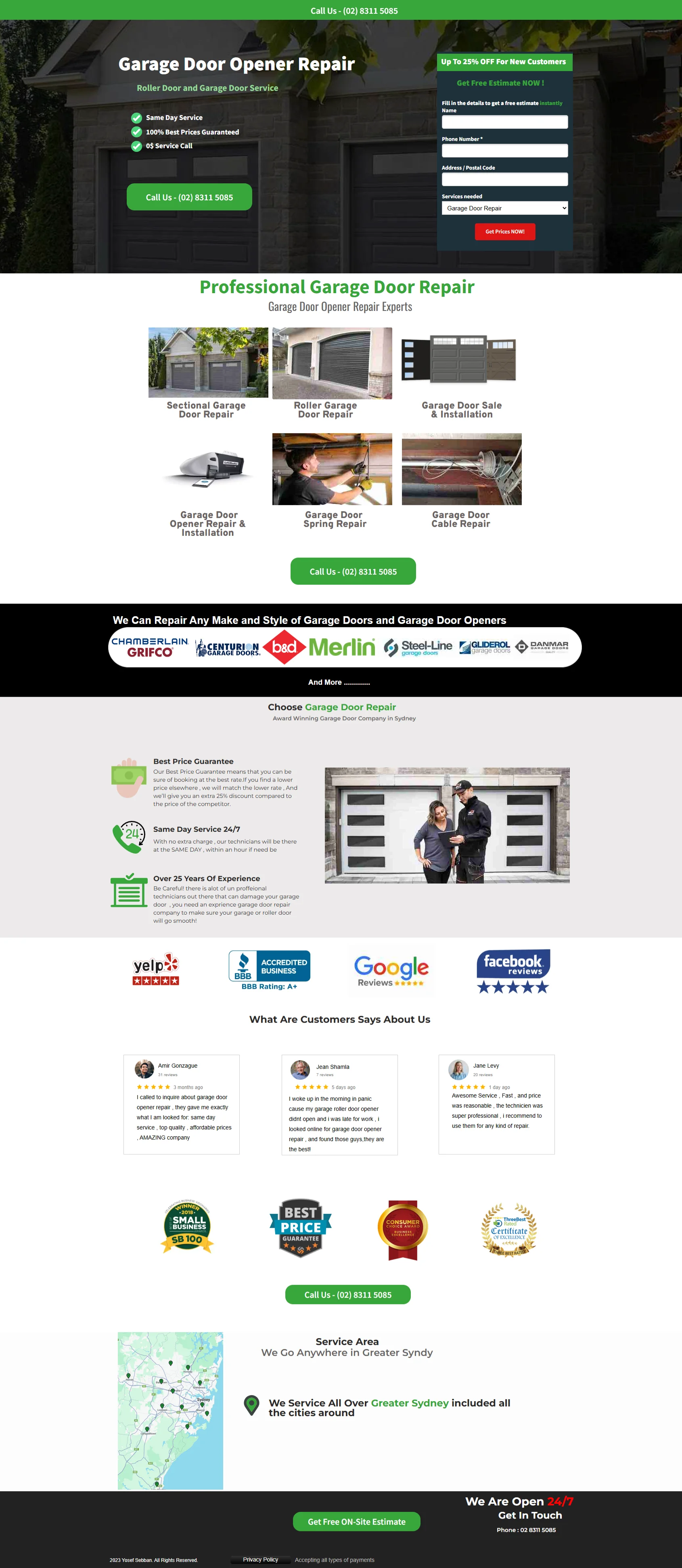 Garage Door Services Screenshot 2