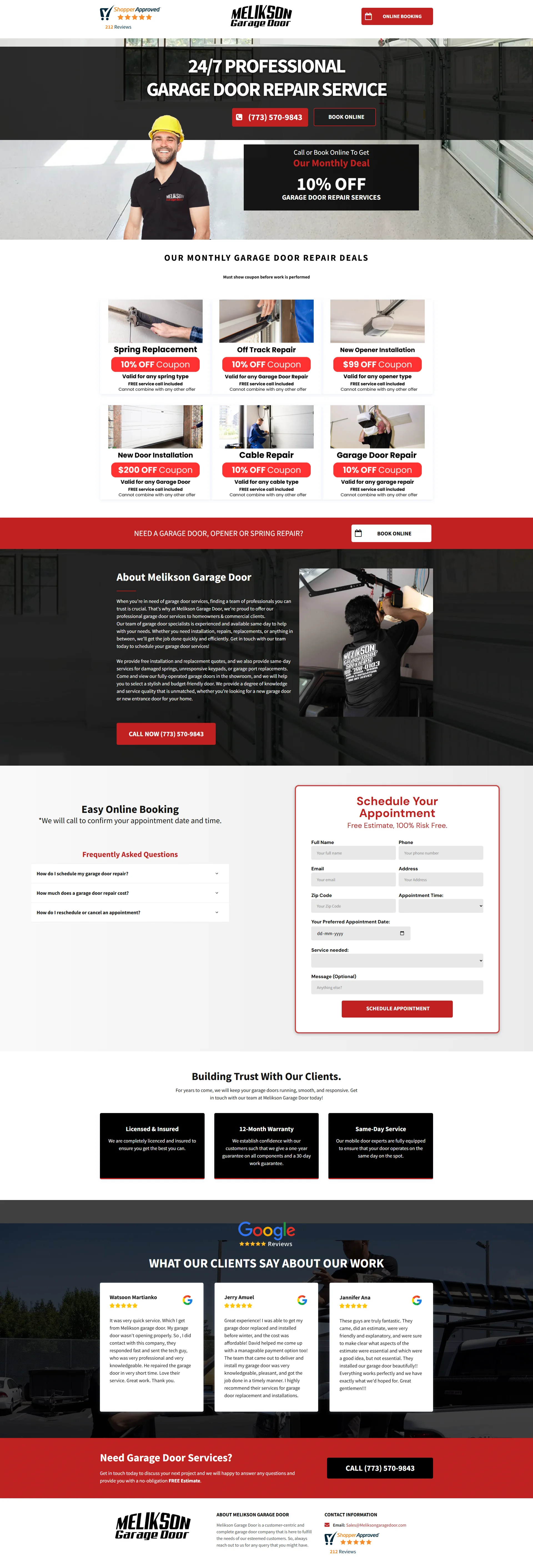 Garage Door Services Screenshot 4