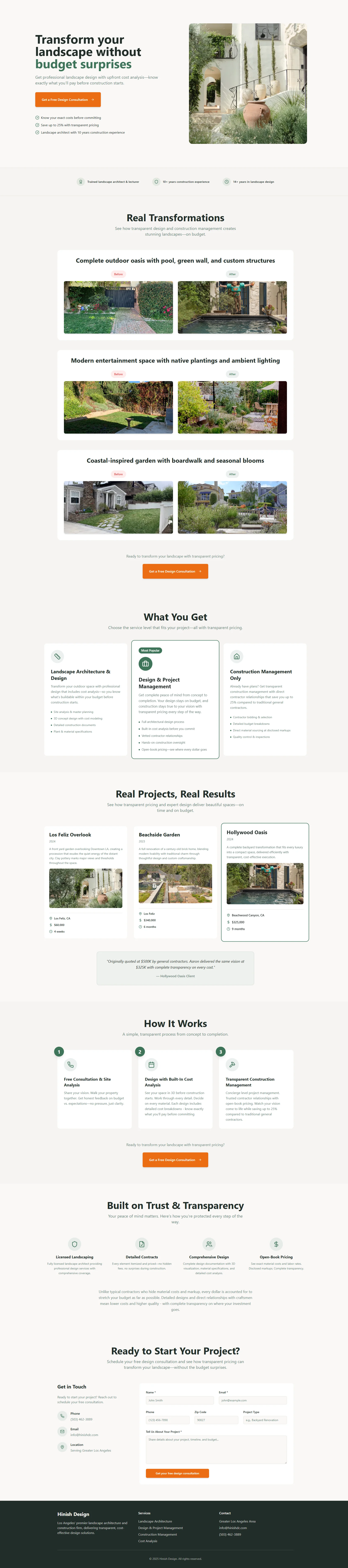 Landscaping Services Screenshot 2