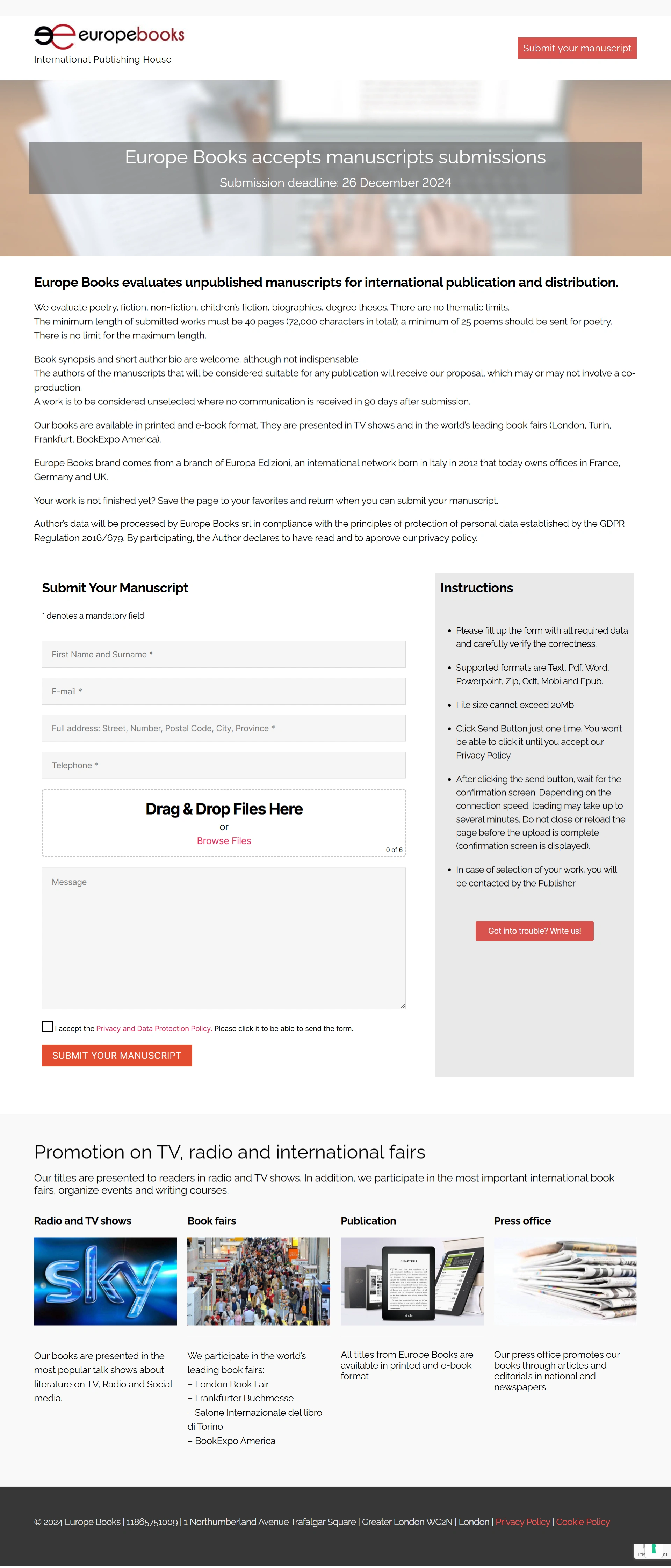E-book Distribution Screenshot 1