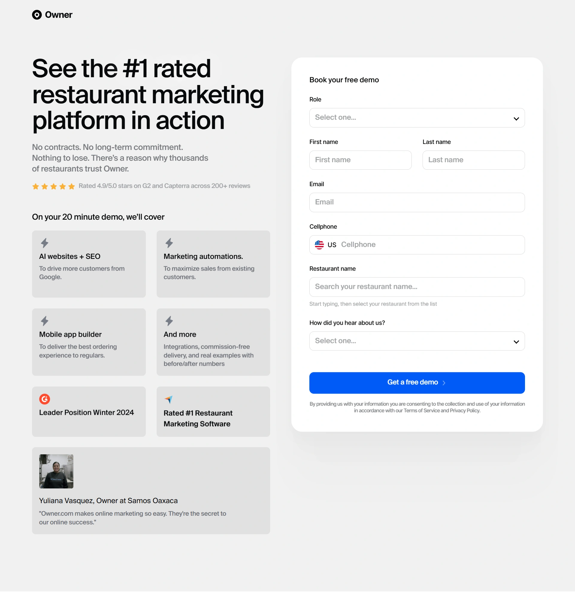 Restaurant Marketing Screenshot 2