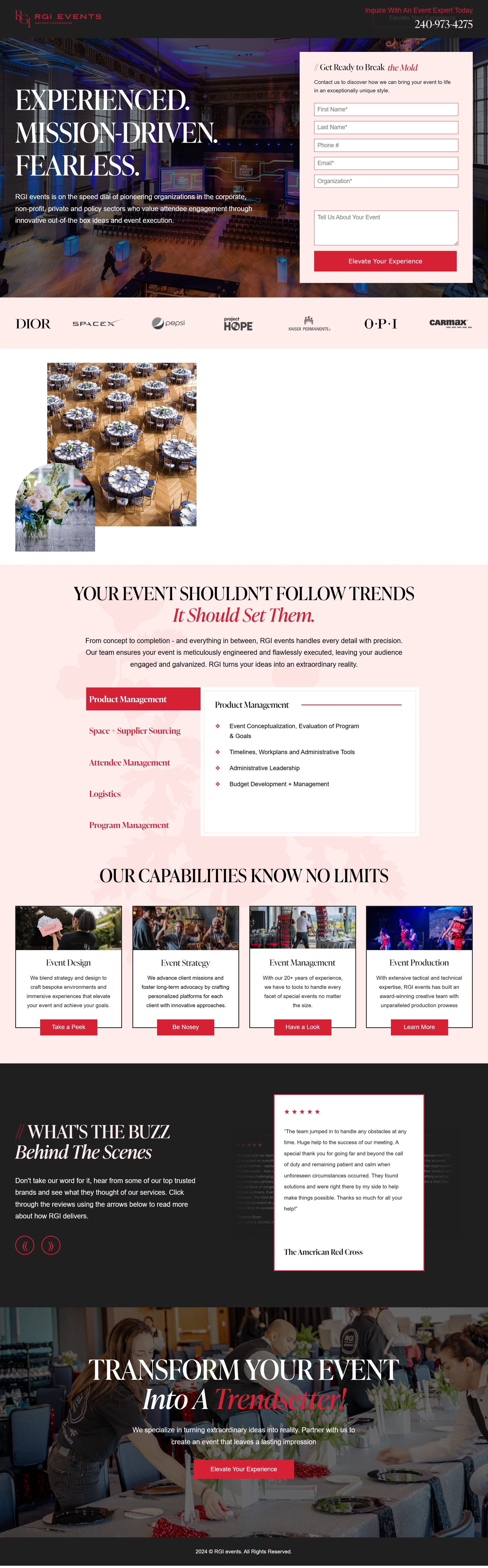 Event Booking Screenshot 1