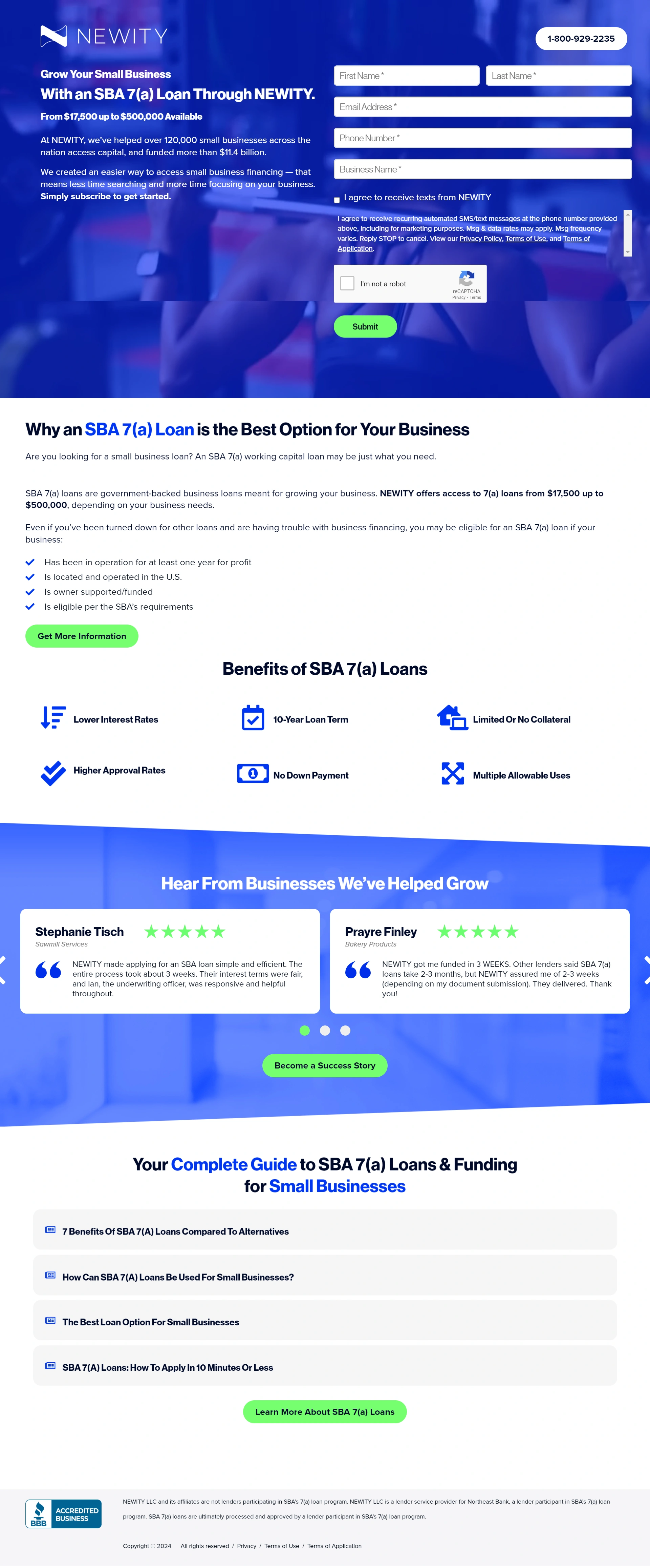 Small Business Funding Screenshot 2