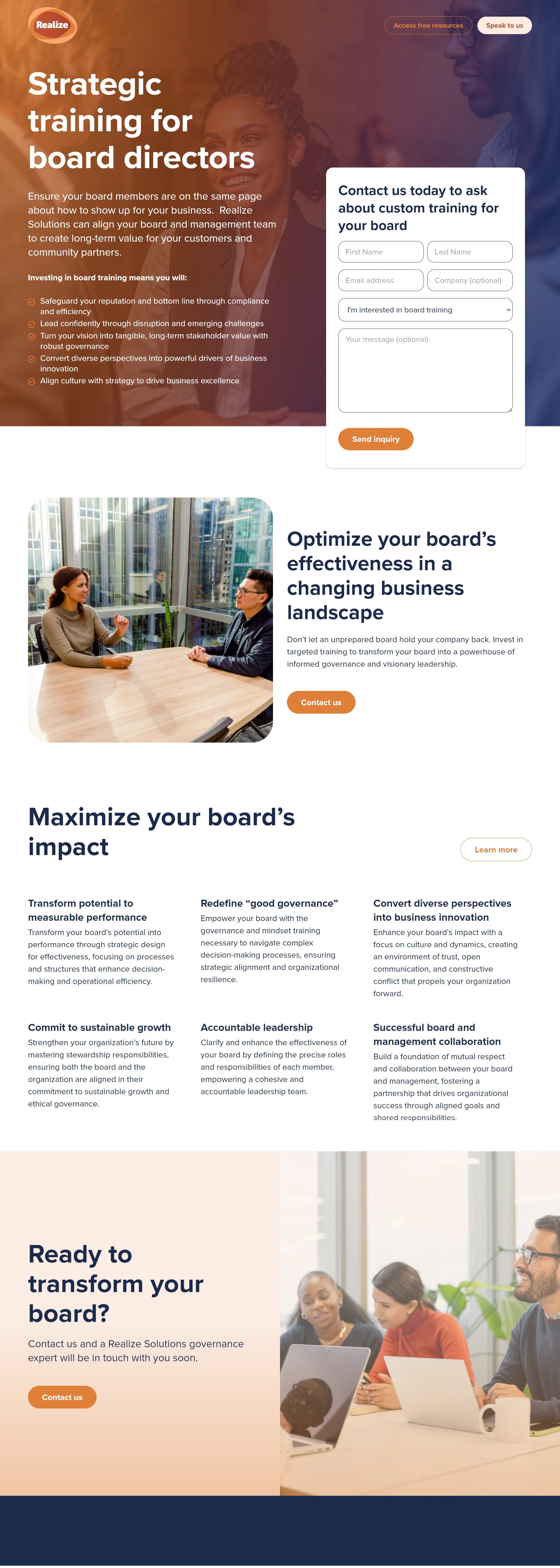 Corporate Governance Screenshot 1