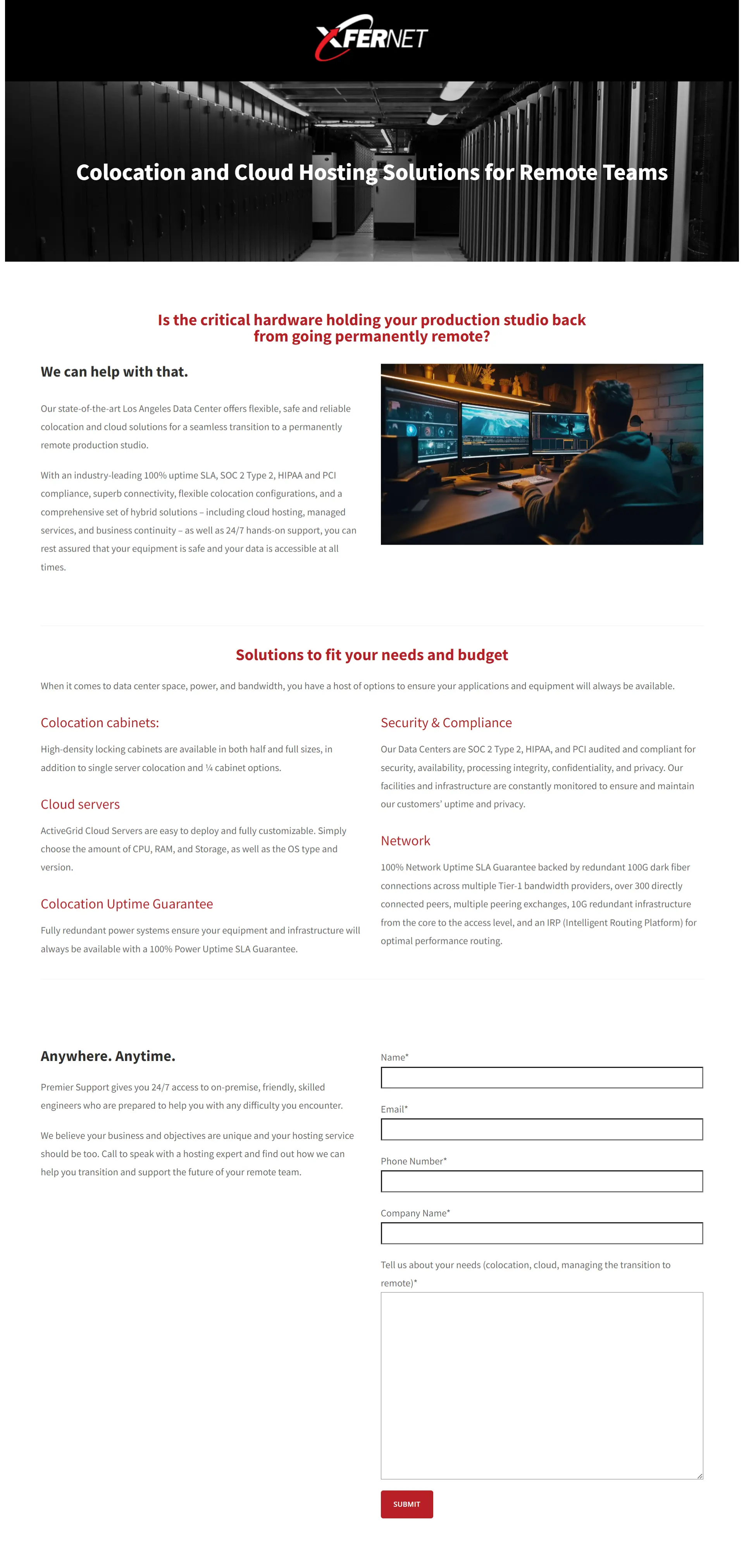 Colocation Hosting Screenshot 2